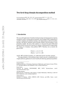Two-level deep domain decomposition method