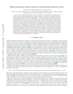Efficient Learning for Linear Properties of Bounded-Gate Quantum Circuits