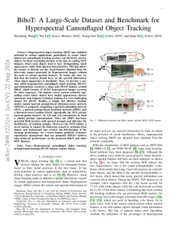 BihoT: A Large-Scale Dataset and Benchmark for Hyperspectral Camouflaged Object Tracking
