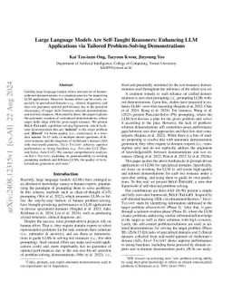 Large Language Models Are Self-Taught Reasoners: Enhancing LLM
  Applications via Tailored Problem-Solving Demonstrations