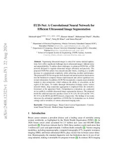 EUIS-Net: A Convolutional Neural Network for Efficient Ultrasound Image
  Segmentation