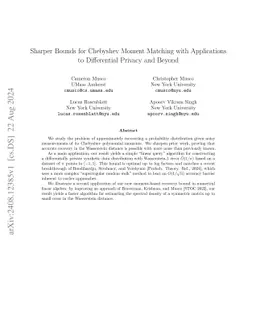 Sharper Bounds for Chebyshev Moment Matching, with Applications