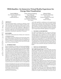 VR4UrbanDev: An Immersive Virtual Reality Experience for Energy Data
  Visualization