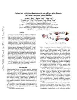 Enhancing Multi-hop Reasoning through Knowledge Erasure in Large
  Language Model Editing