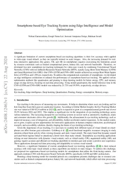 Smartphone-based Eye Tracking System using Edge Intelligence and Model Optimisation