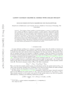 Latent Gaussian Graphical Models with Golazo Penalty
