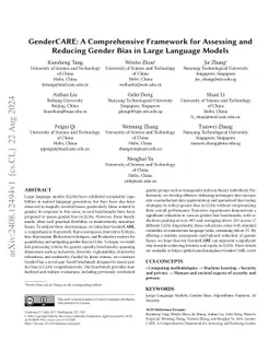 GenderCARE: A Comprehensive Framework for Assessing and Reducing Gender Bias in Large Language Models