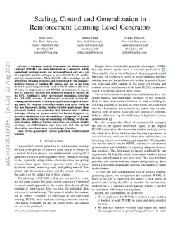 PCGRL+: Scaling, Control and Generalization in Reinforcement Learning
  Level Generators