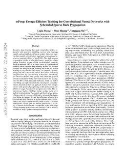 ssProp: Energy-Efficient Training for Convolutional Neural Networks with Scheduled Sparse Back Propagation