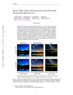 Real-Time Video Generation with Pyramid Attention Broadcast