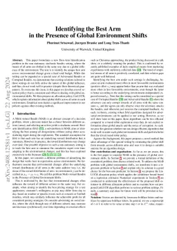 Identifying the Best Arm in the Presence of Global Environment Shifts