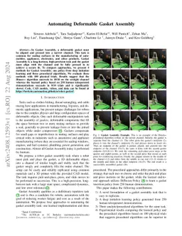 Automating Deformable Gasket Assembly