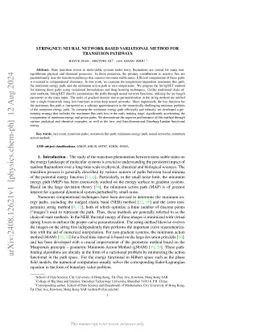 StringNET: Neural Network based Variational Method for Transition
  Pathways