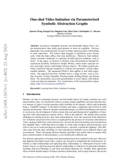 One-shot Video Imitation via Parameterized Symbolic Abstraction Graphs