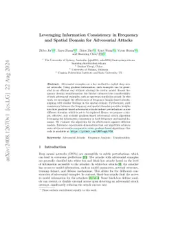 Leveraging Information Consistency in Frequency and Spatial Domain for
  Adversarial Attacks