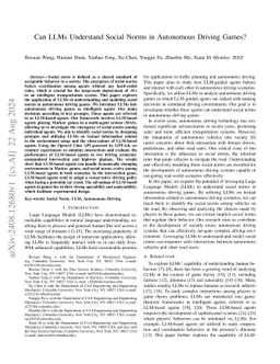 Can LLMs Understand Social Norms in Autonomous Driving Games?