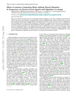 When In-memory Computing Meets Spiking Neural Networks -- A Perspective
  on Device-Circuit-System-and-Algorithm Co-design