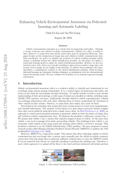 Enhancing Vehicle Environmental Awareness via Federated Learning and
  Automatic Labeling