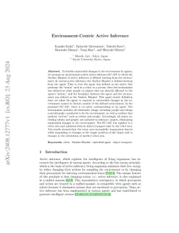 Environment-Centric Active Inference