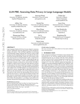 LLM-PBE: Assessing Data Privacy in Large Language Models