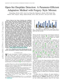 Open-Set Deepfake Detection: A Parameter-Efficient Adaptation Method with Forgery Style Mixture