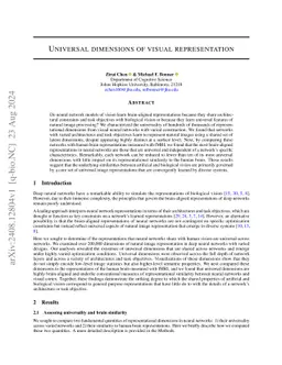Universal dimensions of visual representation
