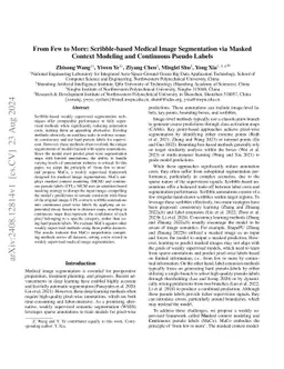 From Few to More: Scribble-based Medical Image Segmentation via Masked Context Modeling and Continuous Pseudo Labels