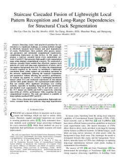Staircase Cascaded Fusion of Lightweight Local Pattern Recognition and Long-Range Dependencies for Structural Crack Segmentation