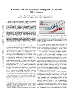 Courteous MPC for Autonomous Driving with CBF-inspired Risk Assessment