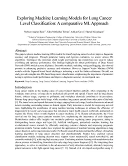 Exploring Machine Learning Models for Lung Cancer Level Classification:
  A comparative ML Approach