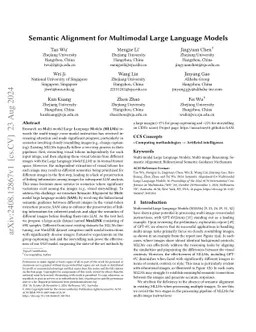 Semantic Alignment for Multimodal Large Language Models