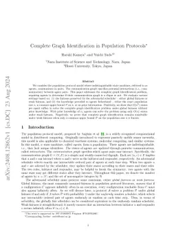Complete Graph Identification in Population Protocols