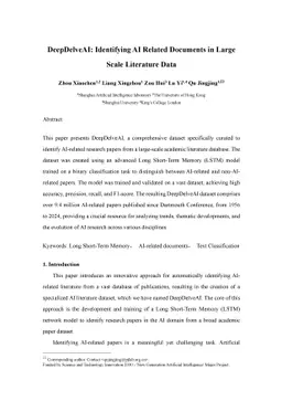 DeepDiveAI: Identifying AI Related Documents in Large Scale Literature Data