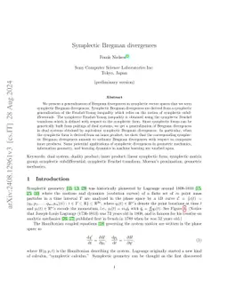 Symplectic Bregman divergences