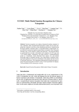 VCEMO: Multi-Modal Emotion Recognition for Chinese Voiceprints