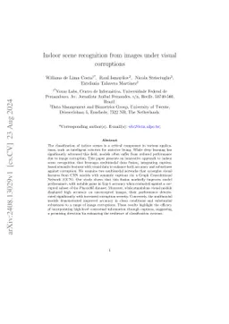 Indoor scene recognition from images under visual corruptions