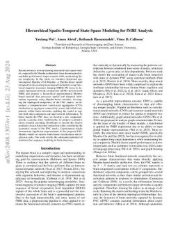 Hierarchical Spatio-Temporal State-Space Modeling for fMRI Analysis