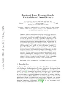 Functional Tensor Decompositions for Physics-Informed Neural Networks
