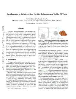 Deep Learning at the Intersection: Certified Robustness as a Tool for 3D
  Vision