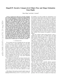 ShapeICP: Iterative Category-level Object Pose and Shape Estimation from Depth