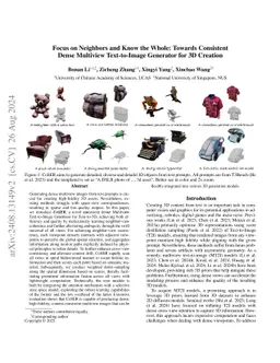 Focus on Neighbors and Know the Whole: Towards Consistent Dense
  Multiview Text-to-Image Generator for 3D Creation