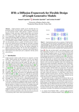 IFH: a Diffusion Framework for Flexible Design of Graph Generative
  Models