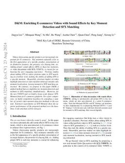 D&M: Enriching E-commerce Videos with Sound Effects by Key Moment Detection and SFX Matching