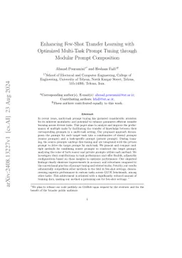Enhancing Few-Shot Transfer Learning with Optimized Multi-Task Prompt Tuning through Modular Prompt Composition