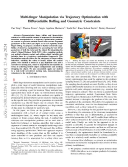 Multi-finger Manipulation via Trajectory Optimization with
  Differentiable Rolling and Geometric Constraints