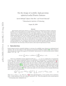 On the design of scalable, high-precision spherical-radial Fourier
  features