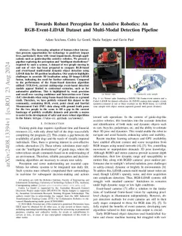 Towards Robust Perception for Assistive Robotics: An RGB-Event-LiDAR
  Dataset and Multi-Modal Detection Pipeline