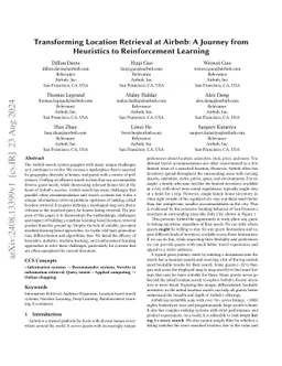 Transforming Location Retrieval at Airbnb: A Journey from Heuristics to
  Reinforcement Learning