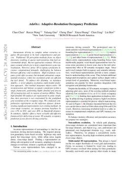 AdaOcc: Adaptive-Resolution Occupancy Prediction