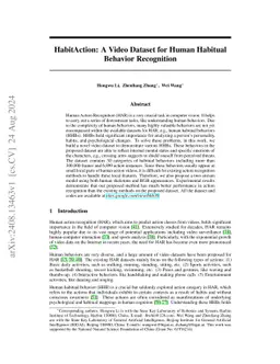 HabitAction: A Video Dataset for Human Habitual Behavior Recognition